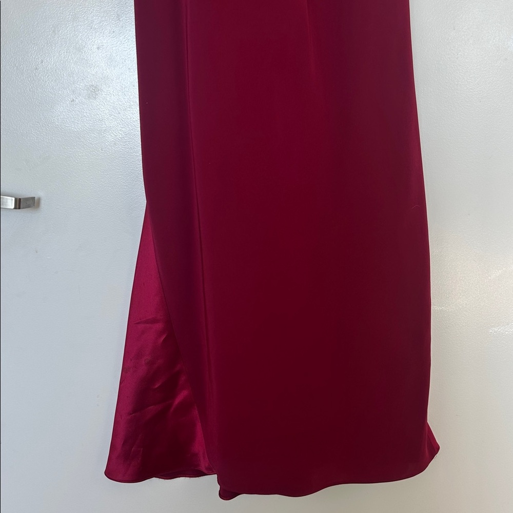 Elegant Burgundy Ball Sleeveless Dress - Picture 7 of 9